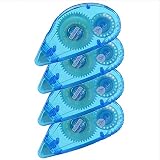 Rodillo de cinta adhesiva permanente de doble cara para álbum de recortes – 0,8 cm por 360 pulgadas – Aplicador de puntos adhesivos permanentes, azul, paquete de 4