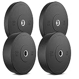 Marbo Sport Bumper Plates Placas de Peso de Goma Maciza de Goma Maciza Juego 60 kg / 2 x 20 kg + 2 x 10 kg | Made in EU