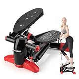 Steppers para Ejercicio, máquina de Ejercicios con Monitor LCD, máquina de Pasos, aeróbicos, pequeños y compactos, Equipos de Gimnasio en casa, duraderos y con Carga Pesada