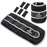 arteesol Pesas de Tobillo Ajustables (0.22Kg-4.42Kg por Par), Pesas de Muñeca, Pesas de Piernas para Caminar, Trotar, Correr y Quemar Calorías, Paquete de 2