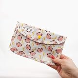 LIVEFISH Estuche Infantil Bolso de mascarilla de Tela con Dibujos Porta mascarillas Almacenamiento de mascarilla Anti Polvo Lavable Plegable (Monos y plátanos)