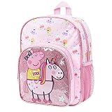 Peppa Pig Mochila Niña, Mochilas Escolares Unicornios para Niñas, Material Escolar para Guarderia Primaria, Regalos Originales Para Niñas