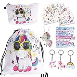 URAQT Bolsa Infantil Guarderia, Bolsa de Cuerdas Niño, Cordón Mochilas Party Bolsas, Bolsa de Algodón con cCuerdas ,Lindo Unicornio Mochila con Cordón para Regalo de Fiesta de Cumpleaños 23pcs