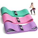 CFX Bandas de Resistencia de la Cadera, Bandas de Ejercicios de Cadera para la tonificación de Caderas, Bandas Antideslizantes de Tela para Fuerza de piernas y glúteos