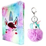 Diario de Unicornio Esponjoso, ArcoíRis Unicornio Cuadernos A5, Adorable Licorne Cuaderno de Tapa Dura, Unicornio Diario Cuaderno Escolar, Diario-Unicornio Regalos para Niñas, NiñOs y Niños