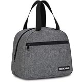 MAXTOP Bolsa de almuerzo aislada bolsa termica porta alimentos con bolsillo frontal y bolsa interior de malla bolsa más fresca, regalos para adultos, mujeres hombres trabajo universidad picnic