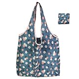 N\A Bolsas de compras Bolsas de comestibles plegables reutilizables Paquete de 2 bolsas de comestibles grandes impermeables y lavables a máquina