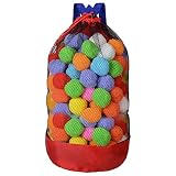 Chstarina Bolsa de Juguetes de Playa, Bolsa Grande de Malla para Juguetes de Playa Mochila Duradera para playa, natación, piscina, camping y otros deportes al aire libre (rojo)
