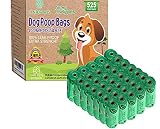 Bolsas para Excrementos Residuos Caca Perros Gatos Mascotas Extrafuertes Biodegradables de Almidón de Maíz (525 BOLSAS-35 ROLLOS)
