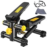 Vinteky Stepper 2 en 1 Cuerdas de Resistencia - Escaladora Stepper para Usuarios Principiantes y Avanzados con Pantalla Multifuncional