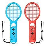 Raqueta de tenis para Nintendo Switch Joy-Con Controller, accesorios para Nintendo Switch Game Mario Tennis Aces azul y rojo – solo para el modo Swing en Nintendo Switch
