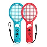 Goolsky Raqueta de Tenis Twin Pack para N-Switch Joy-con Controladores para Mario Tennis Games