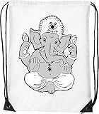 Shiva Ganesha Hindu God Art Bolsa con cordón Saco Senderismo Gimnasio