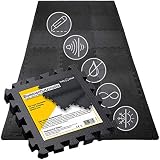 Juego de alfombras de protección para el suelo Alfombras de base para equipos de fitness Alfombras de protección Alfombras de puzzle Alfombras de fitness y de entrenamiento 54 piezas