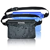 ECHTPower Bolsa Impermeable Riñonera Protectora para Teléfono Móvil, iPad, Dinero, Llaves, Documentos, 100% Impermeable Ideal para Correr, Pescar, Ir a Playa, Natar—2 PACK