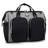 Pomelo Best Bolso Cambiador Bebé de Pañales | bolso carro gemelar | Impermeable |Gran Capacidad | Diseño universal,con 2 Ganchos Carrito de Bebé y Cambiador portatil de pañales (Negro y Gris 1)