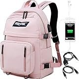 HASAGEI Mochila Escolares Juveniles para 15.6'' Portátil Mochila Unisex de Carga USB Backpack Resistente Al Agua Universitaria Daypacks para Mujeres Hombres