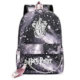 Mochila de Ocio para Estudiantes de Hogwarts, Mochila Harry Potter Grey Starry Sky, con Mochila de Interfaz de Carga USB style-15