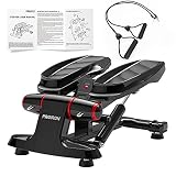 PROIRON Stepper con Pantalla Multifuncional y Cintas de Entrenamiento-Máquina de Step para Hacer Ejercicio de gluteos y Cardio (Negro)