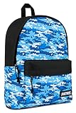 Fortnite Mochila Escolar Niño, Mochilas Escolares Juveniles, Bolsas Colegio para Niños Adolescentes, Producto Oficial Fornite (Camo Azul)