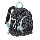 LÄSSIG Spooky Mochila infantil para el jardín de infancia con correa para el pecho, 27 cm, 5L, negro