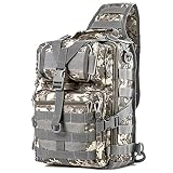 YOODI Grande Bandolera Hombre Táctical Militar Paquete Bandolera Deportiva Mochila Portatil Trekking Mochila Bolsa de Pecho Mochila Mochila Bandolera Adecuada Para Viajes, Ciclismo y Escuela