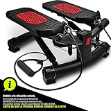 Sportstech Twister Stepper 2 en 1 Cuerdas de Resistencia - STX300 Escaladora y Swing Stepper para usuarios Principiantes y avanzados con Pantalla Multifuncional