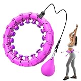 Bluefire 24 Secciones Hula Hoop,Smart Hoola Hoop Fitness con Nodo de Masaje,Ajustable,Desmontable y No Se Cae Hula Hoop Artefacto de Pérdida de Peso (Púrpura)