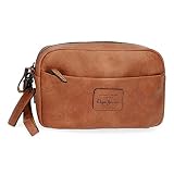 Pepe Jeans Vegan Bolso de Mano Marrón 24,5x15x6 cms Piel sintética