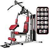Sportstech HGX100 Multiestación musculación Premium 45en1 Sirve para innumerables Posibilidades de Entrenamiento. Máquina de Pesas Robusta con Torre de tracción