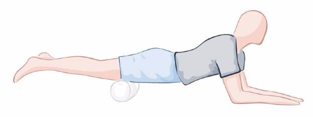 Foam rolling quadriceps and hip flexors