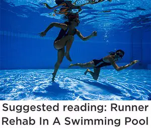 Runner rehab in a swimming pool