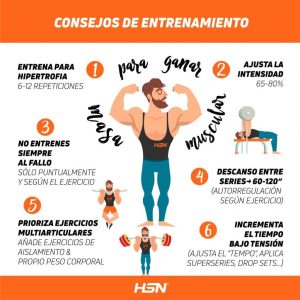 Cómo entrenar para aumentar la masa muscular - Material de Deporte Barato