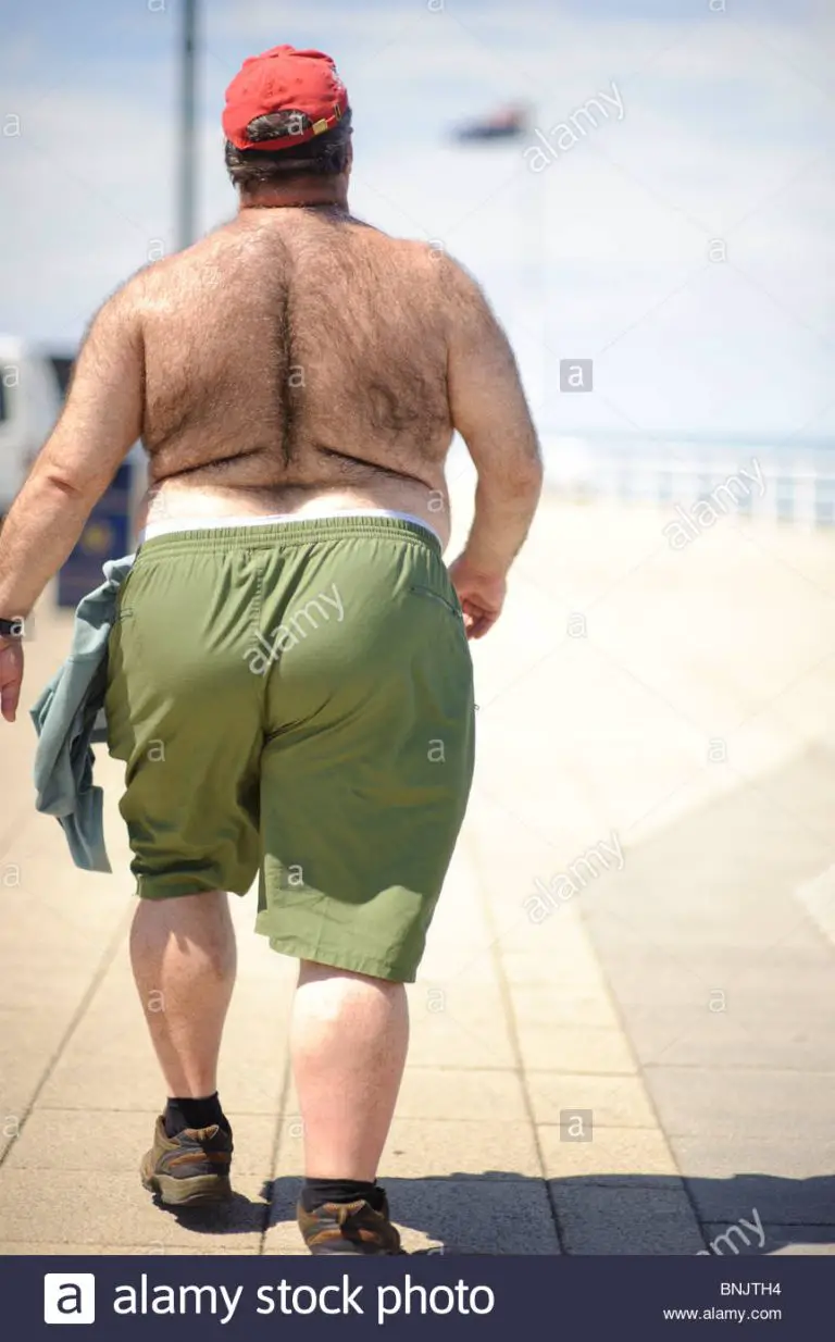 El Hombre Gordo Caminando Cruza Los Ee Uu Material De Deporte Barato