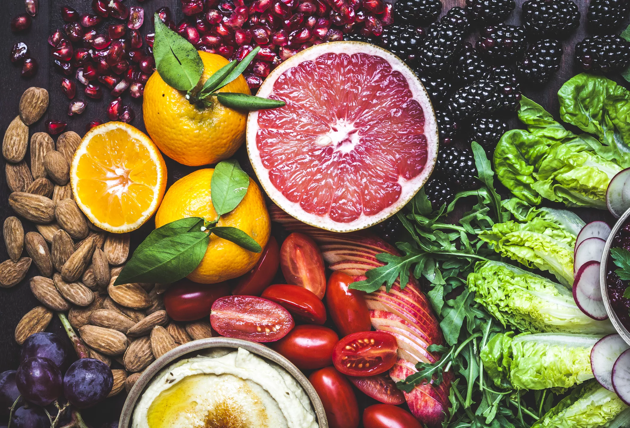 fruit and vegetable snack board